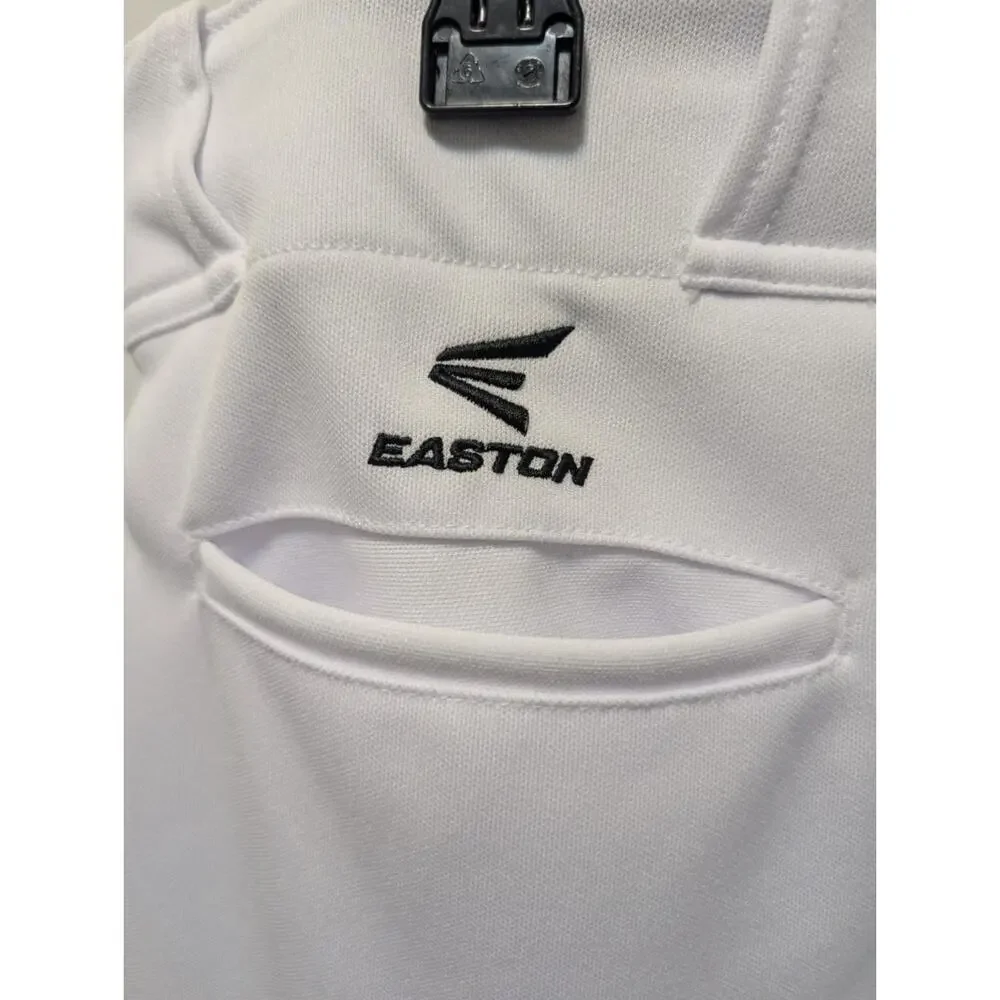 Easton Men's Rival White Baseball Pants Black Piped Size L